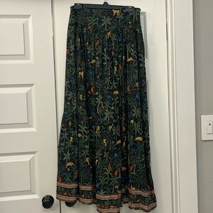 Farm Rio full length skirt for Anthropologie, size small